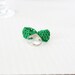 handmade crochet bow ring set // 2 pack // theLOVEstitch // put a bow on it