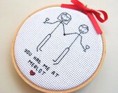 Wine Christmas Ornament You had me at Merlot Stick Figures