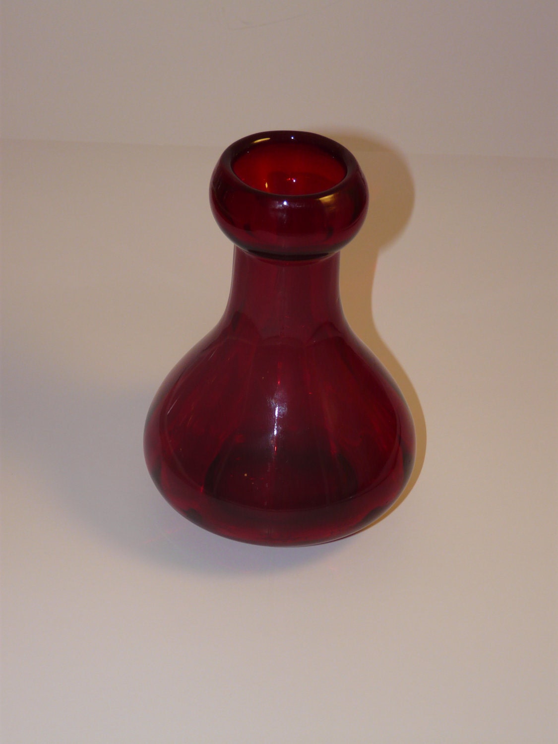 ruby red vase