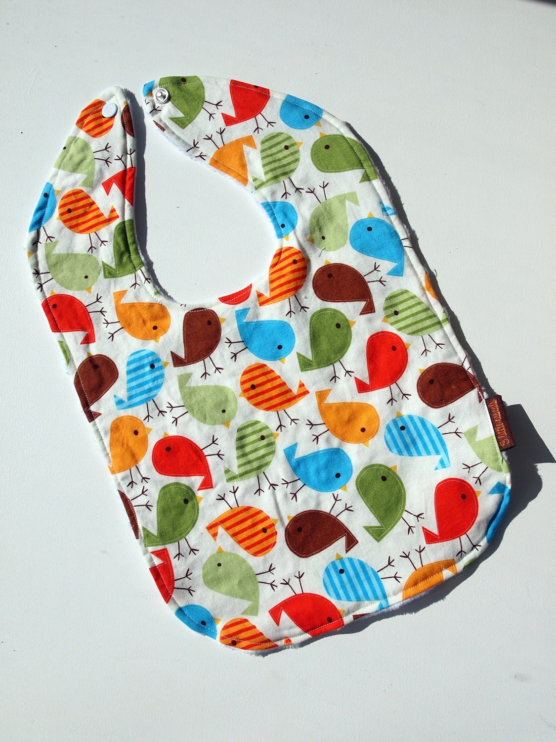 bird Baby bib Minky spring children