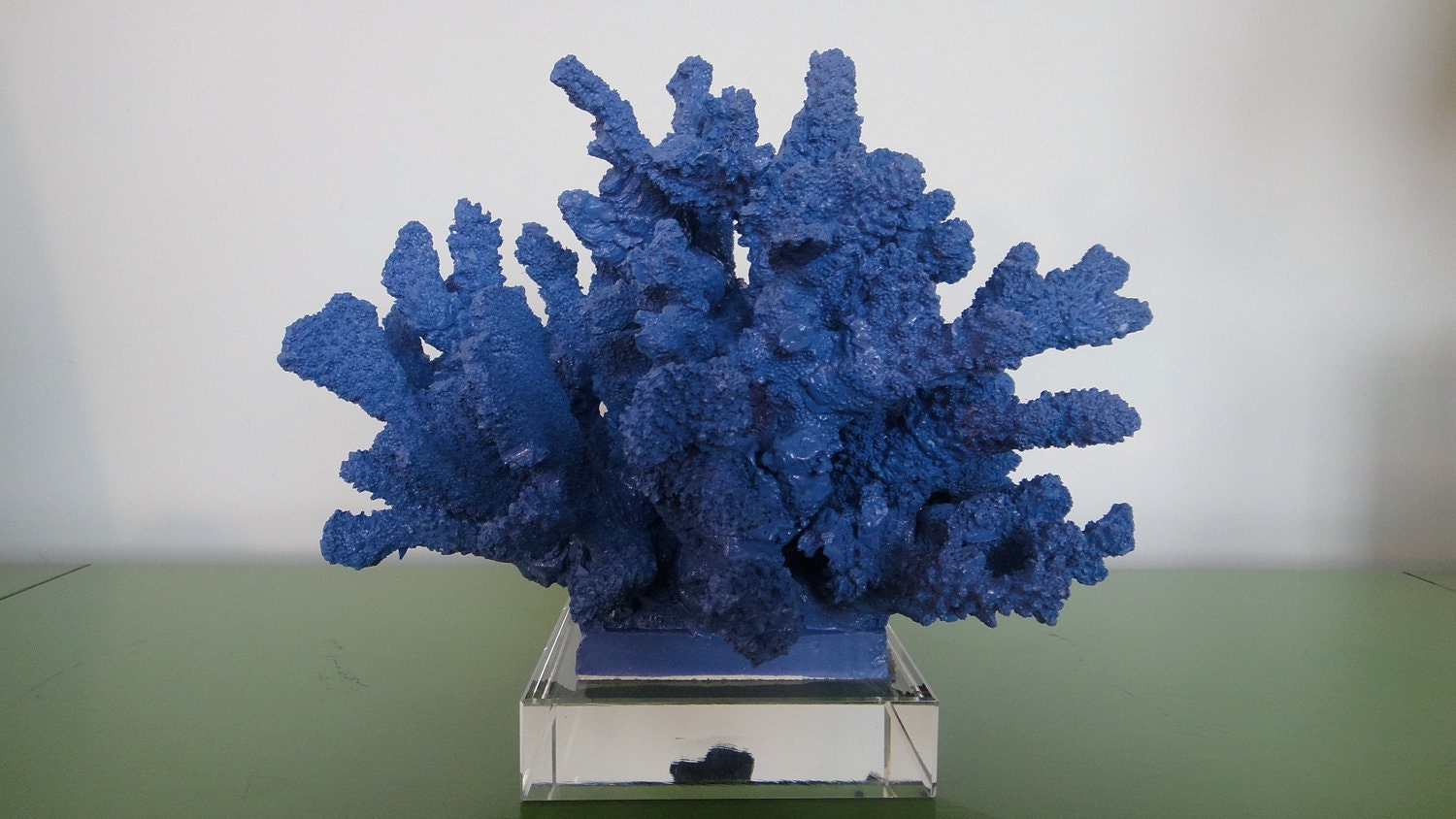 Blue Coral SCULPTURE Glass Base