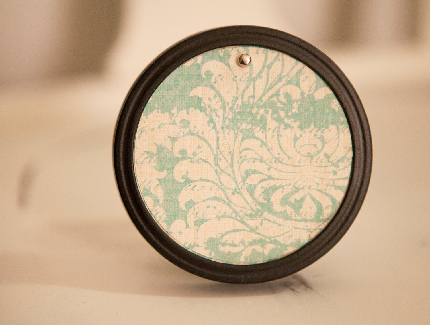 Quilled Monogram Letter E, Black Mason Jar Lid