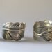 Silver feather ring. Adjustable, Unisex, couples ring set, Thumb ring middle, wing bird, mens & womens. Gray Grey