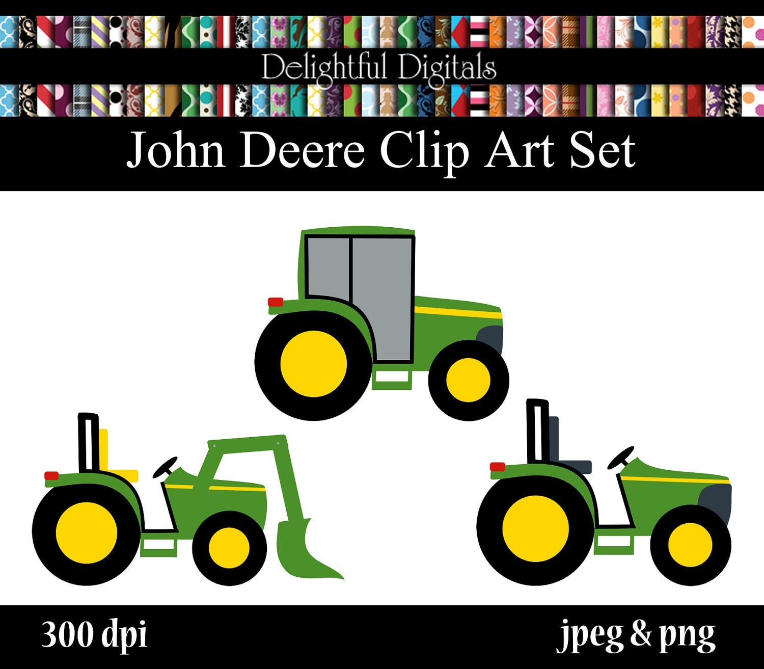 free clip art john deere tractor - photo #48