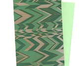 Green Chevron BIrthday Letterpress Card