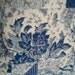 Blue and White Floral Print Quilt