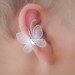 Bridal / Quinceaneara Ear Cuff Pair/ Butterfly and Jewel/ Non pierced