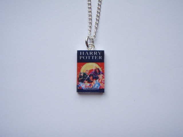 UK Harry Potter Saga Miniature Book Pendant Necklace - HP and the Deathly Hallows