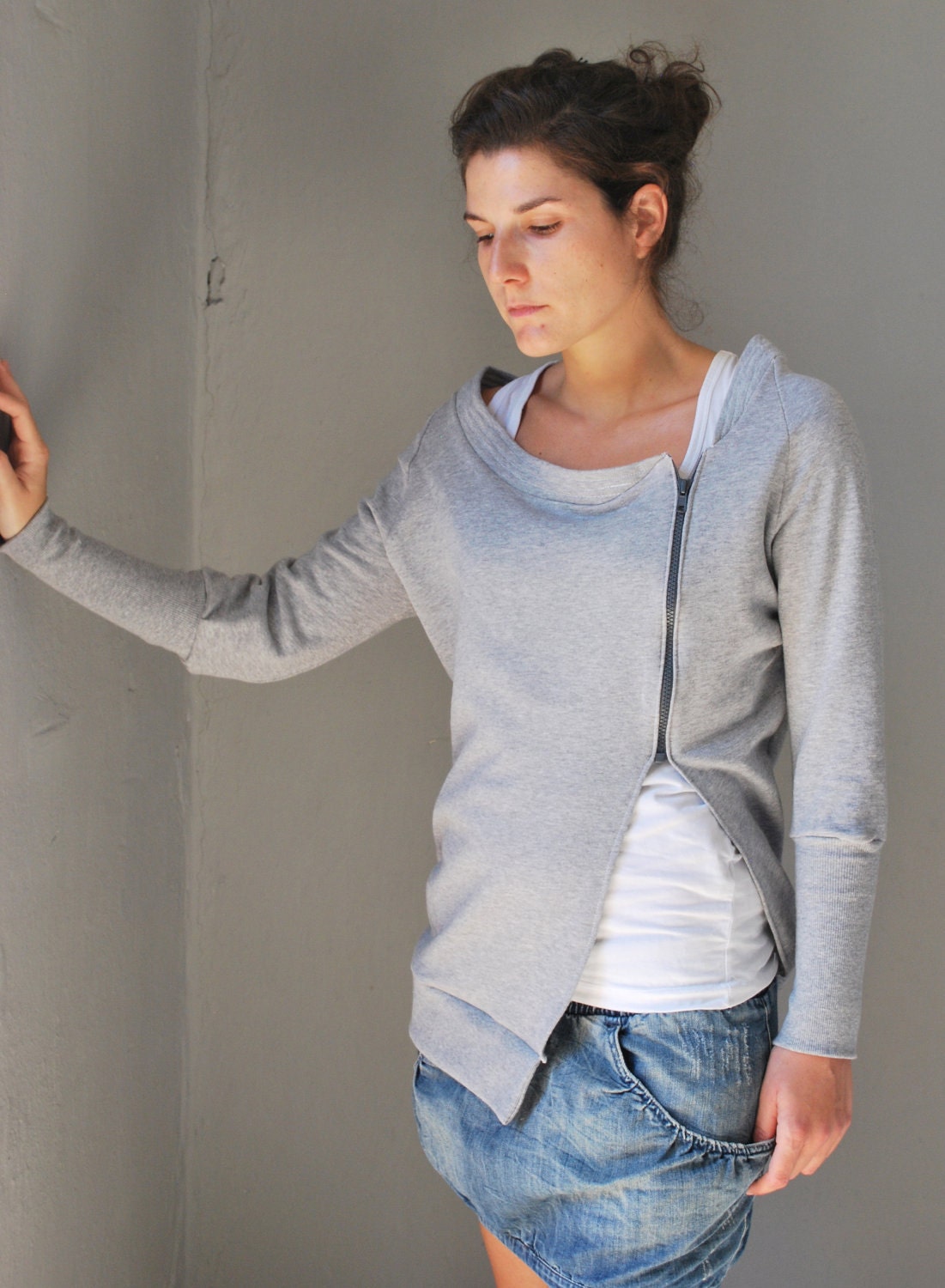 Grey Sun jacket / Winter fashion / Holiday gift for her