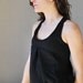 Black Tank NANA Women blouse /  Gift for her / Women fashion