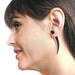 Fake Gauge Earrings Wooden Earrings Talon Tribal Black Dark Wood Organic - FG033 DW