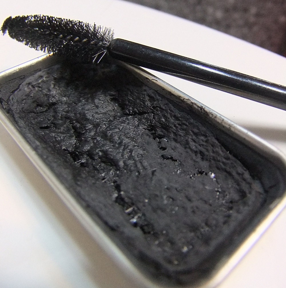 Creamy Cake Mascara / Black Cake  Mascara / Mineral /  Vegan / With Mascara Brush / Eyeliner / Long  Lasting