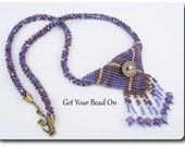 Beaded Plaid and Cubic Right Angle Weave Necklace