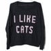 I Like Cats Raglan -- Black (Select Size)