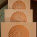 Exotic Lace: Moroccan Inspired Bronze.  Set of four hand embossed cards with lined envelopes.