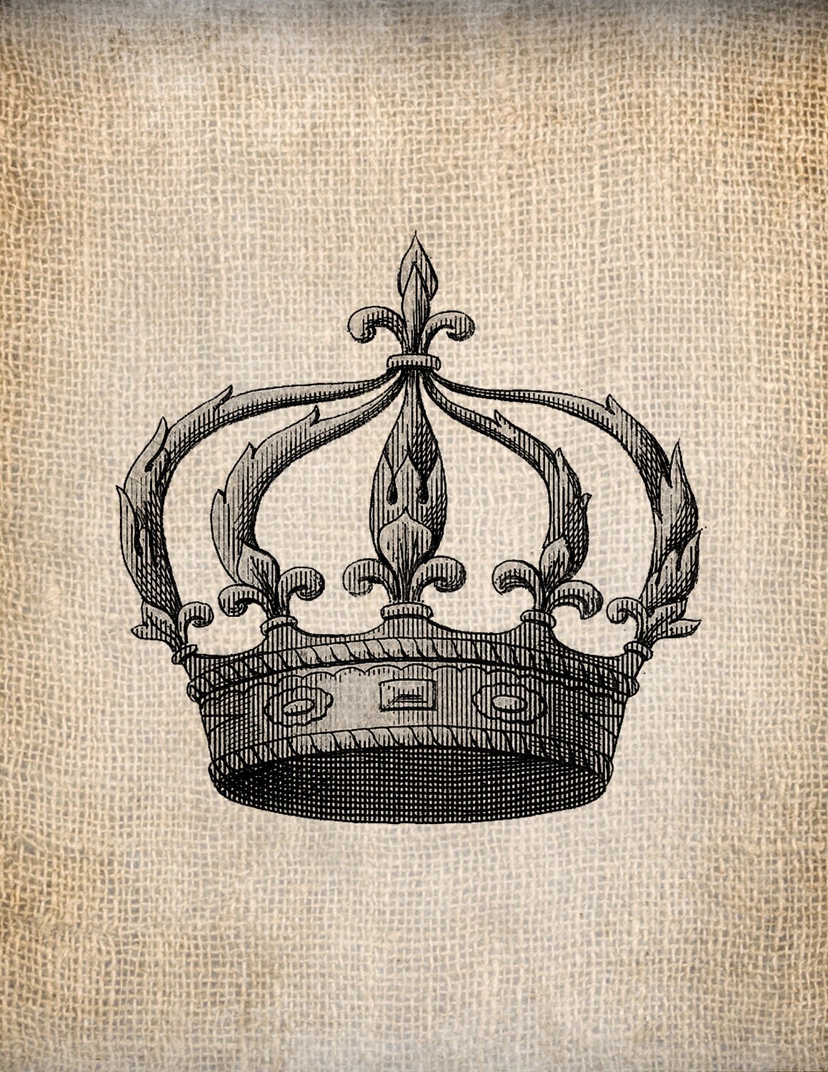 Antique Crown Royalty King Queen Prince by AntiqueGraphique