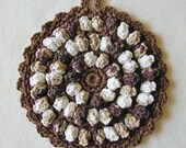 Crochet Hot Pad - Cotton - Hot Cocoa
