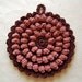 Crochet Hot Pad - Cotton - Espresso and Cinnamon