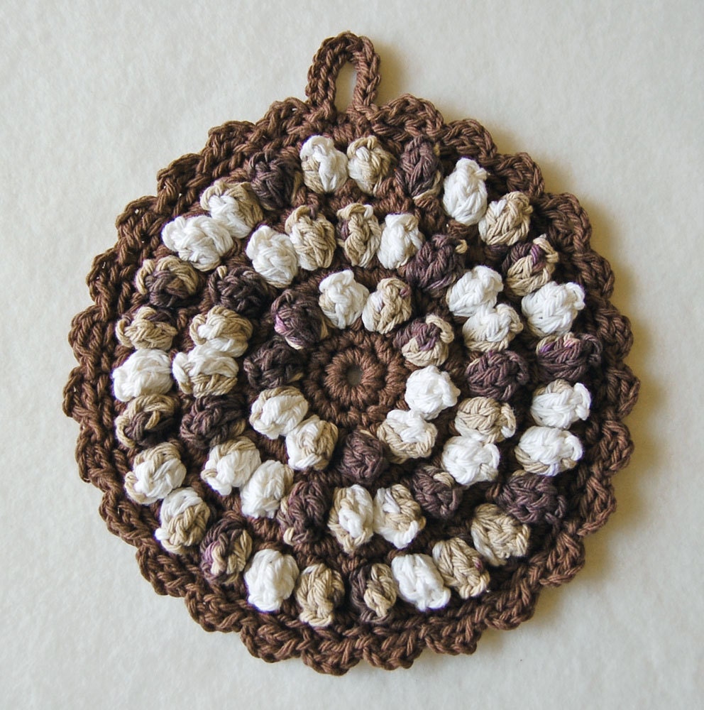 Crochet Hot Pad - Cotton - Hot Cocoa