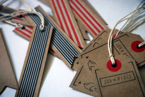 Christmas Gift Flag Tags