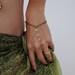 PURE : rock crystal quartz and brass slave bracelet