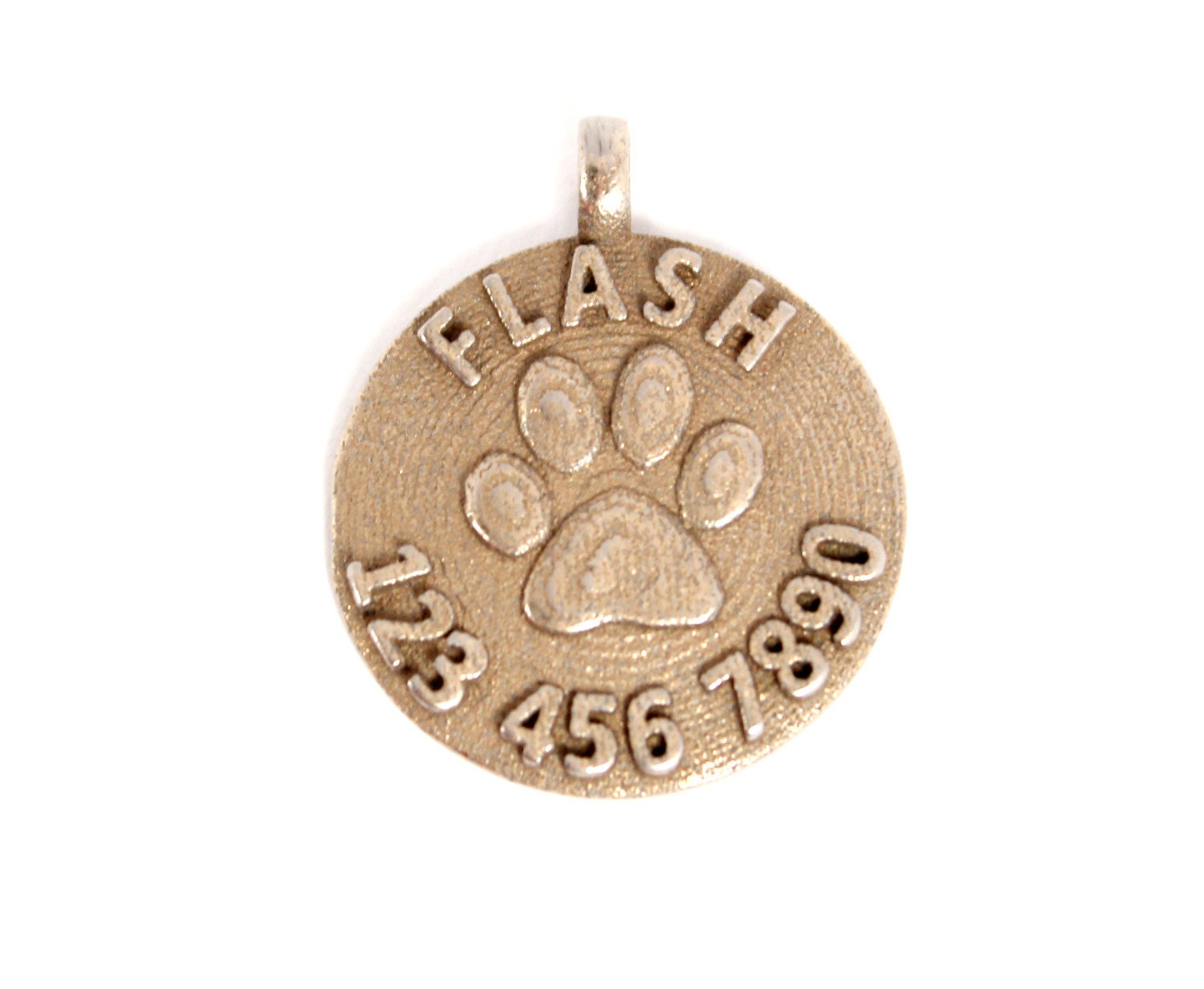 Paw Print Stainless Steel Dog Tag