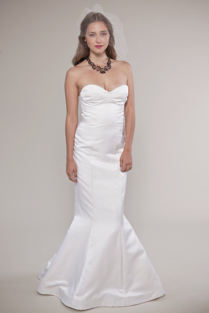 Trumpet Style Wedding Dress: Structural Corset Top and Calla Lily Trumpet Skirt