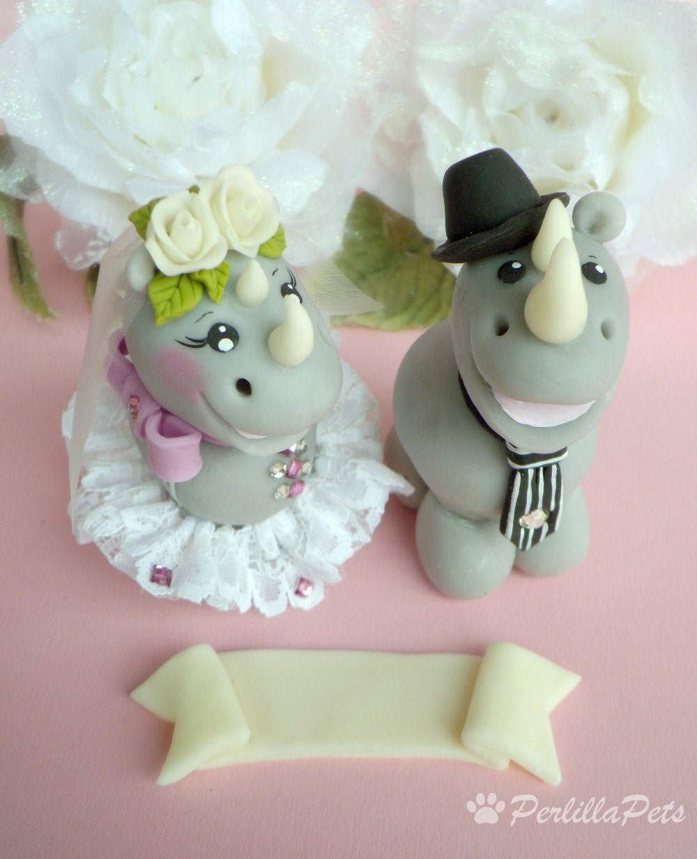 Rhino cake topper for wedding