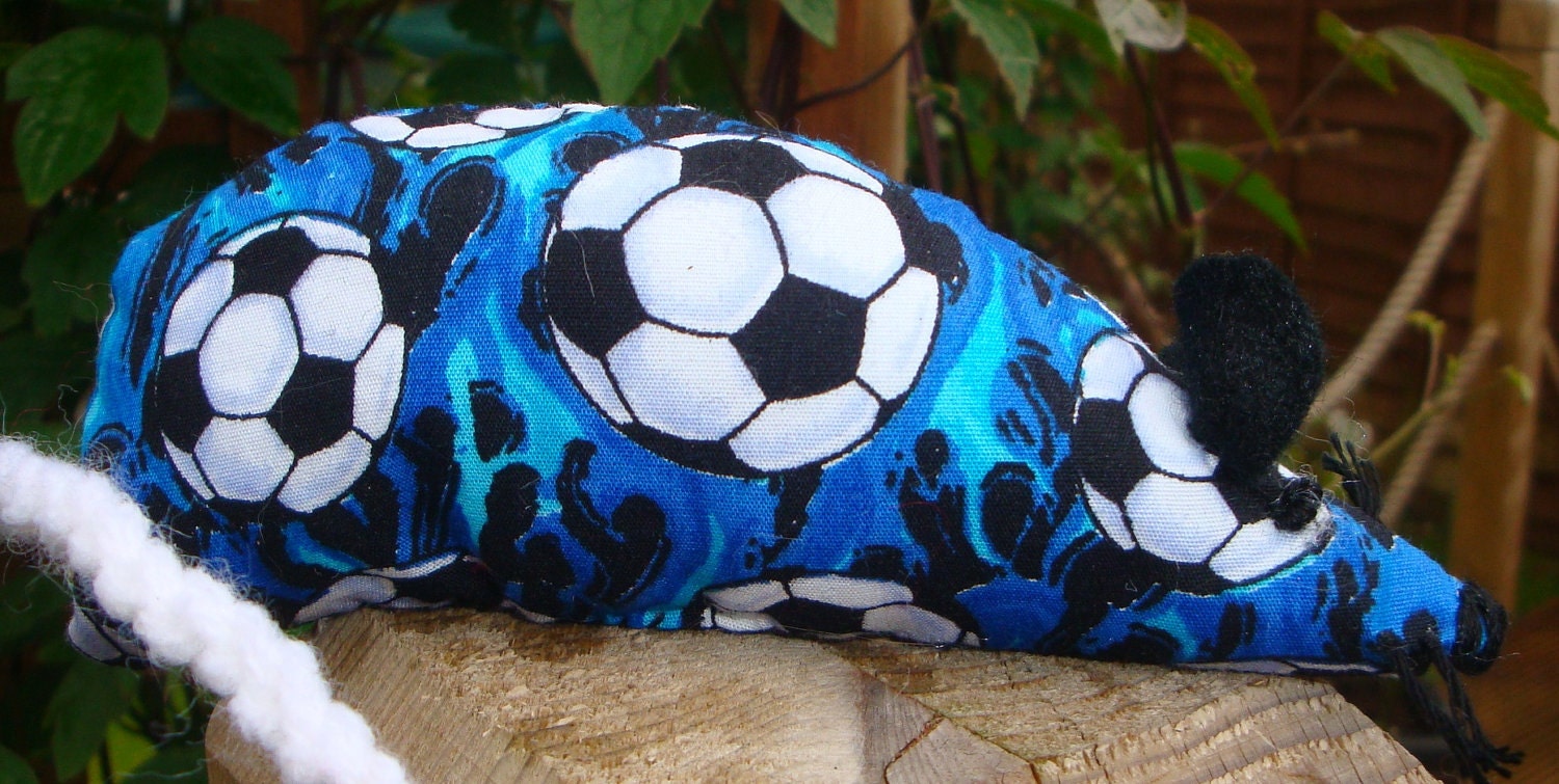 Euro the Soccer Catnip Mouse - Cat Toy - Football design