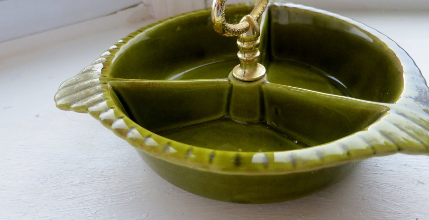 Green Vintage Candy Dish