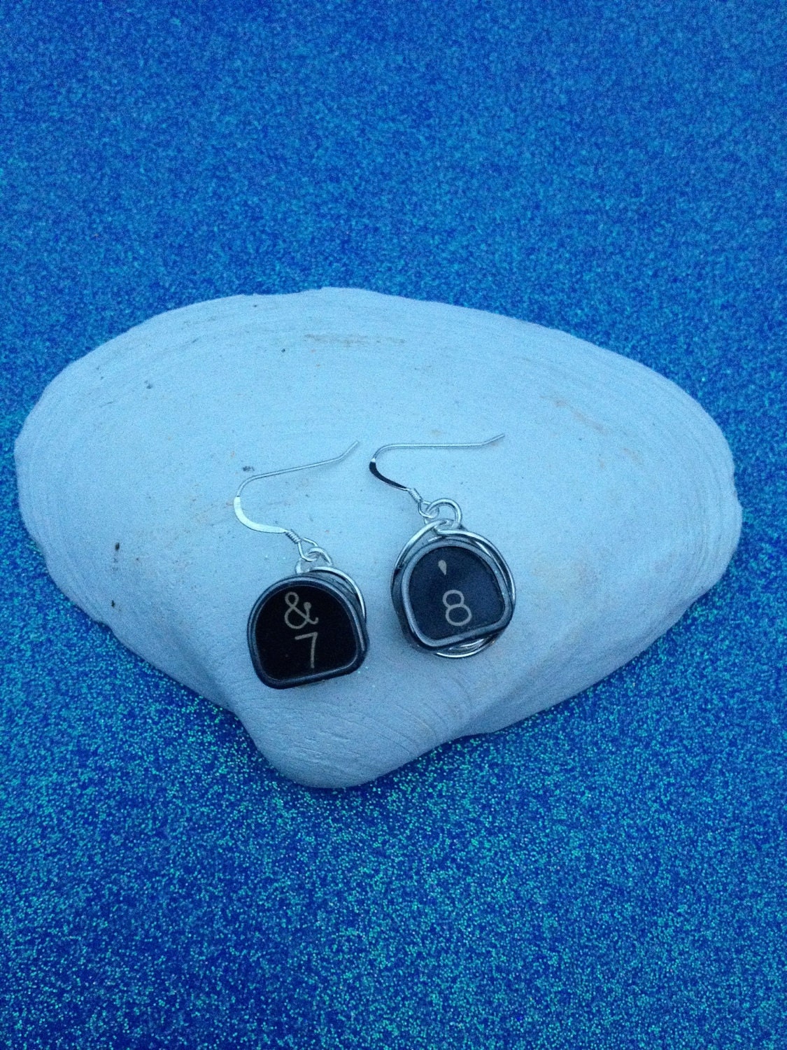 Typewriter Key Earrings