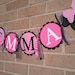 Minnie Mouse Inspired Name Banner Hot Pink With White Polka Dot and Black
