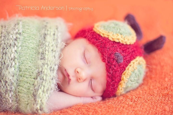 newborn photography prop-The very hungry caterpillar knitted soft fuzzy HAT 0-3,3-6.6-9.9-12.12-24.24-48 months,baby shower gift