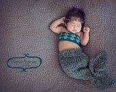 newborn photography prop-blue green, The little mermaid set for Newborn baby girl photography prop,baby shower gift