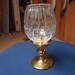 Stiffel Crystal and Brass Candle Holder