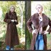 70s Jackie Brown Bombshell Serious Fur Collared Trench Style Jacket, medium