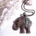 Royal Family Jeweled Elephant Necklace - Indian Gypsy Carnival Elephant