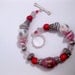 Cotton Candy Peppermint Bracelet - Blood Lust Red - Pink