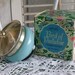 Vintage 1960s Turquoise Vanity Sachet Jar - AVON Bird of Paradise