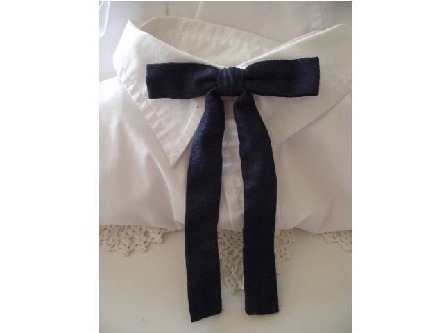 Vintage Bow Tie Navy denim western cowboy necktie