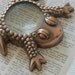 Vintage Frog Magnifying Glass Copper paperweight dome magnifier glasses