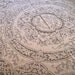 Vintage tablecloth Quaker lace Ecru 70X66 oval