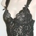 Vintage Bra Camisole Cami ESCANTE Black lace slip bustier- M