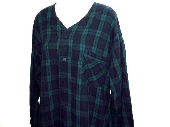 Vintage nightgown night shirt Plaid Flannel Vermont Country Store usa L