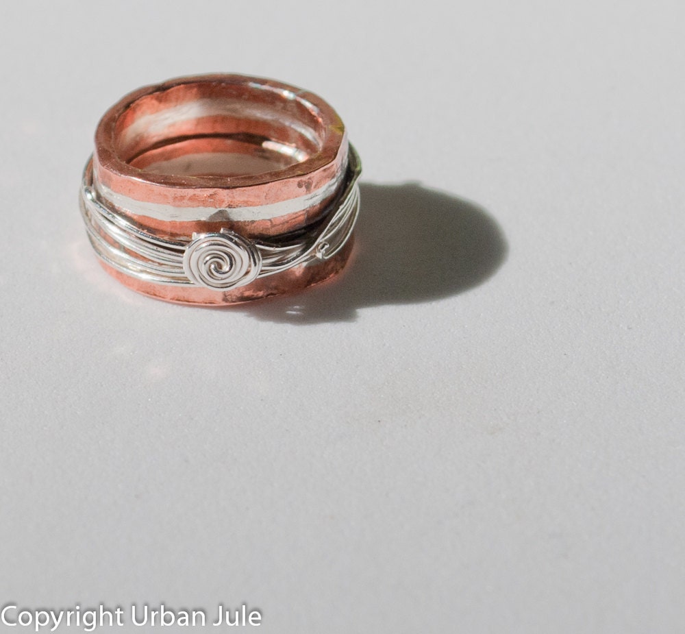 Silver and Copper Ring