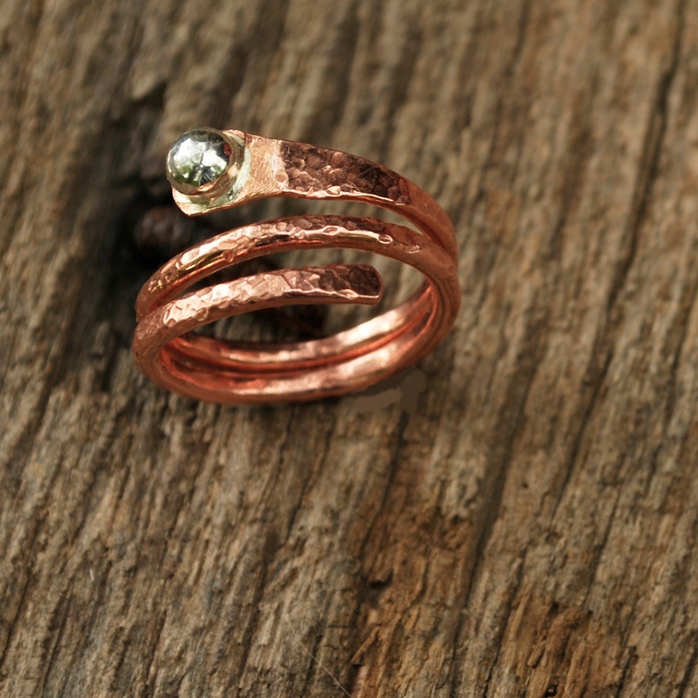 Copper Ring Copper Silver Band Ring Golden and Fine Silver Patina Handmade Jewelry by Urban Jule