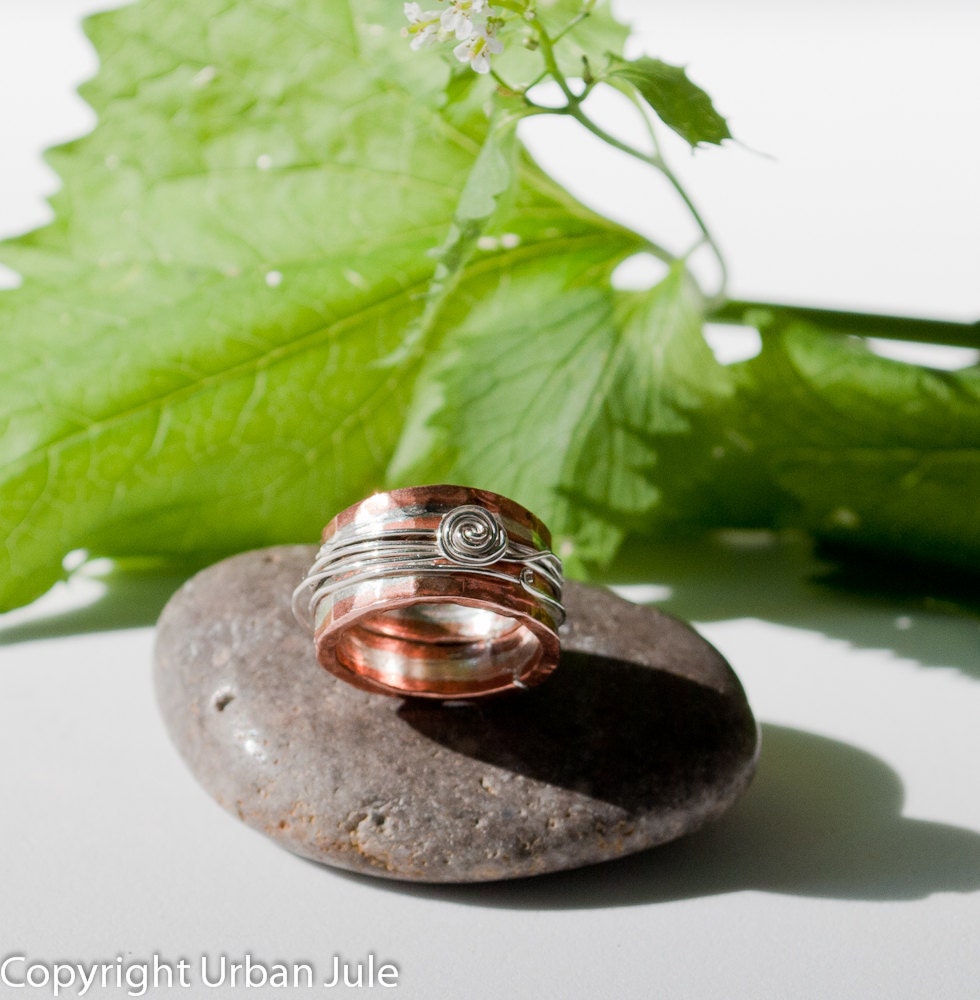 Silver and Copper Ring