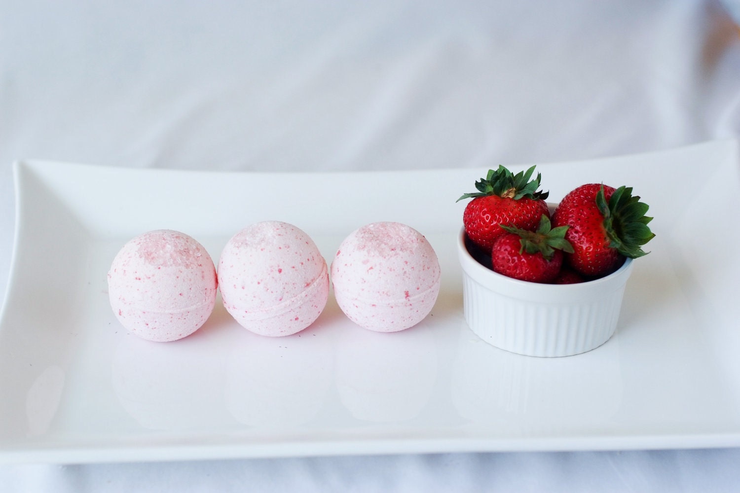 Fresh Summer Strawberry Bath Bombs