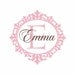 Name Vinyl Wall Decals Girl Baby Nursery Wall Decals Monogram Wall Decal Name Wall Decals Teen Bedroom Shabby Chic Frame 22"