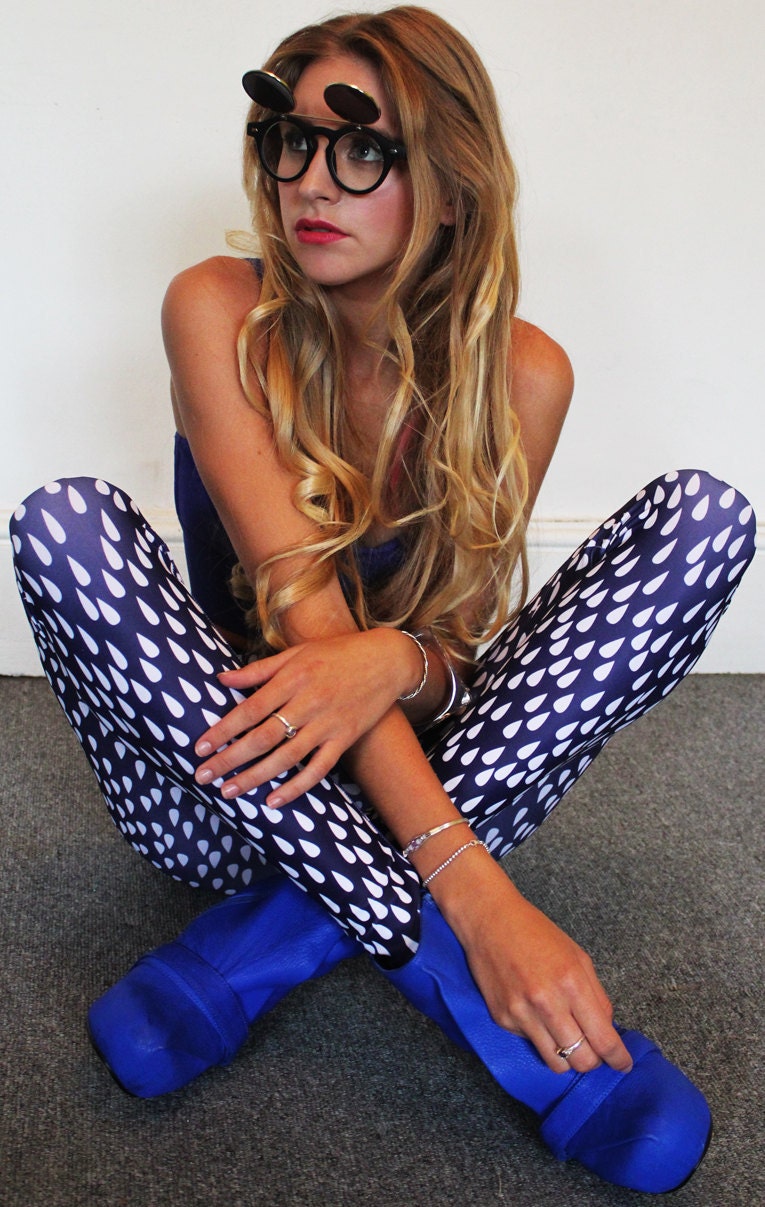 Pre- ORDER Printed Leggings - Rain Print